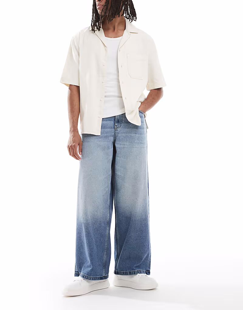 

Джинсы свободного кроя, средне-синие с оттенком Asos Design