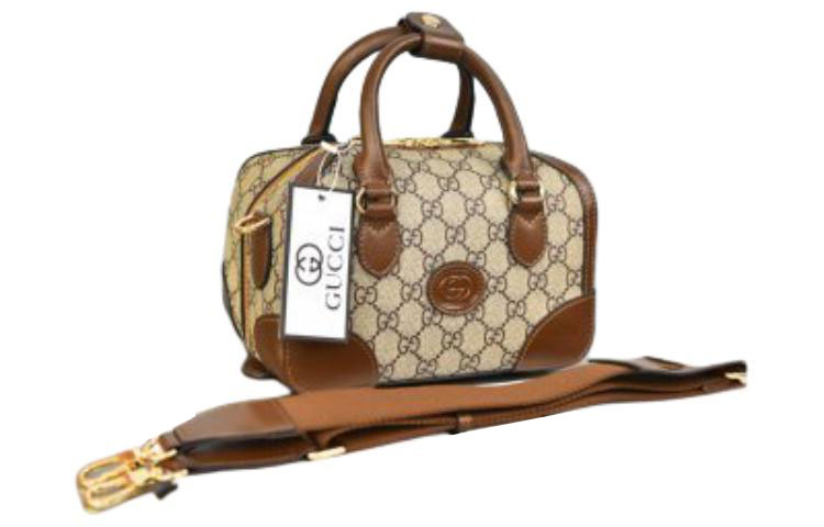 

GUCCI Сумка холщовая с кожаными деталями через плечо кросс-боди дорожная малая мужская