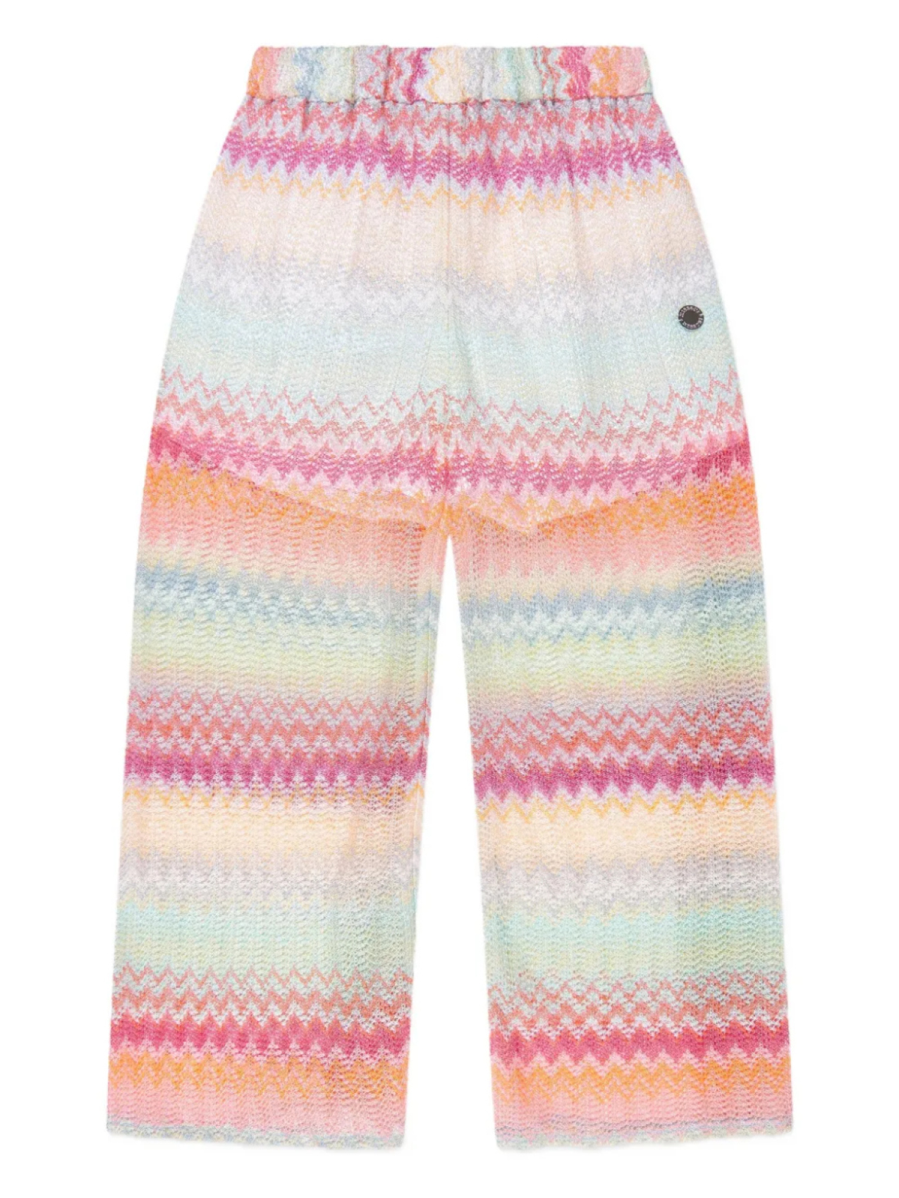 

Брюки с зигзагообразным узором Missoni Kids, розовый
