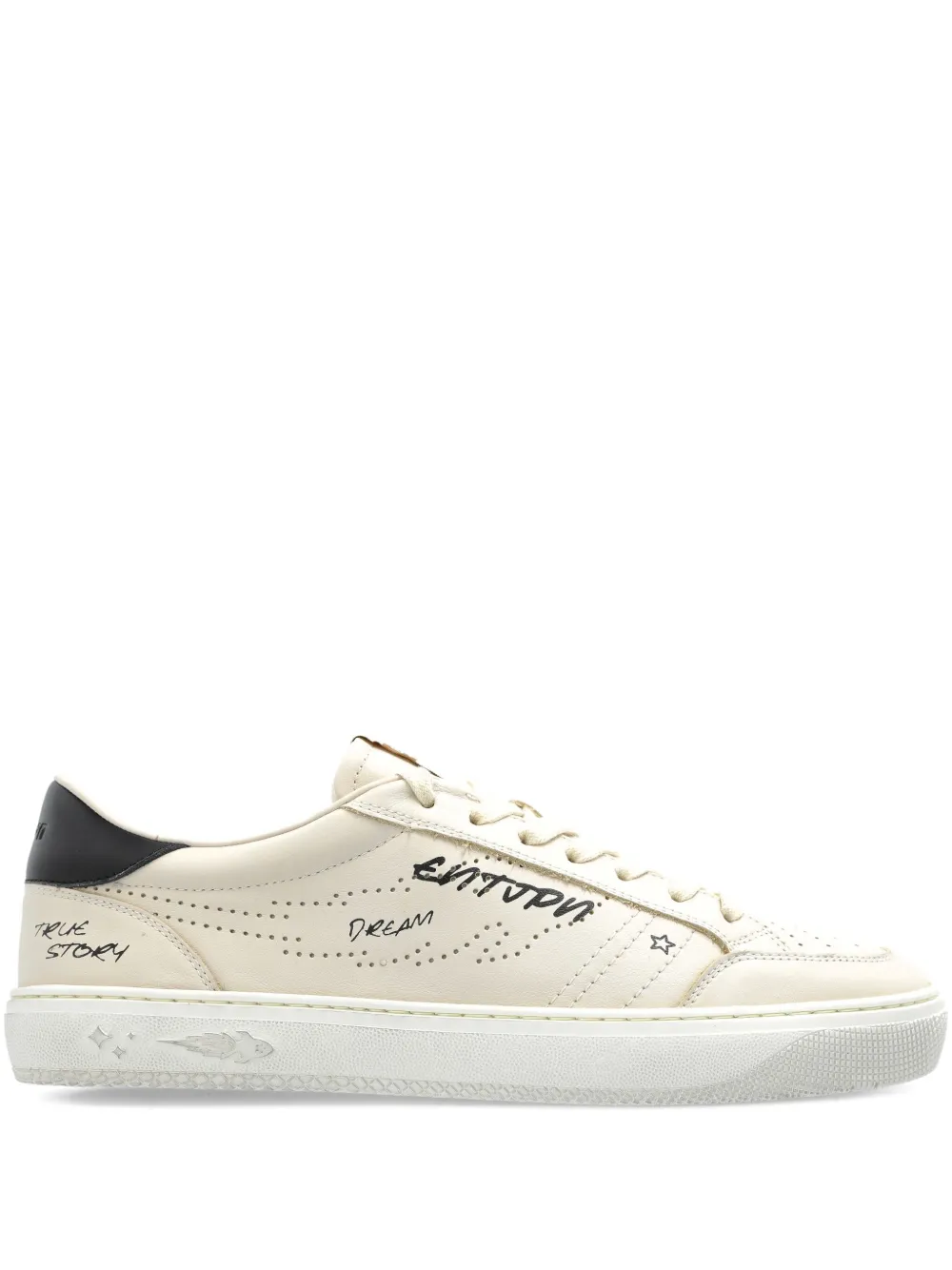 

Кожаные кеды с перфорацией Enterprise Japan, нейтральный