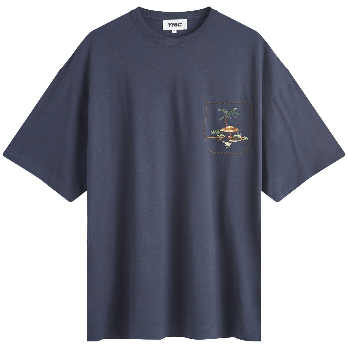 

Футболка Ymc Embroidered Triple T-Shirt, темно-синий