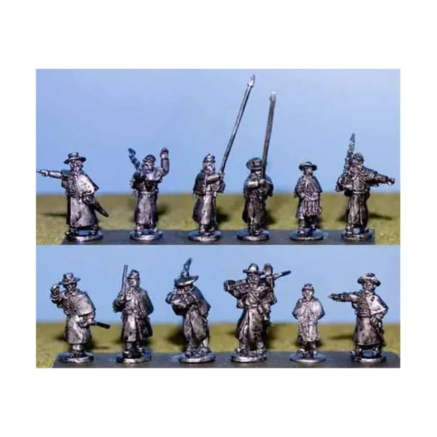 

Пехотное командование в шинелях Командование, Blue and the Gray Miniatures - Confederate (15mm)
