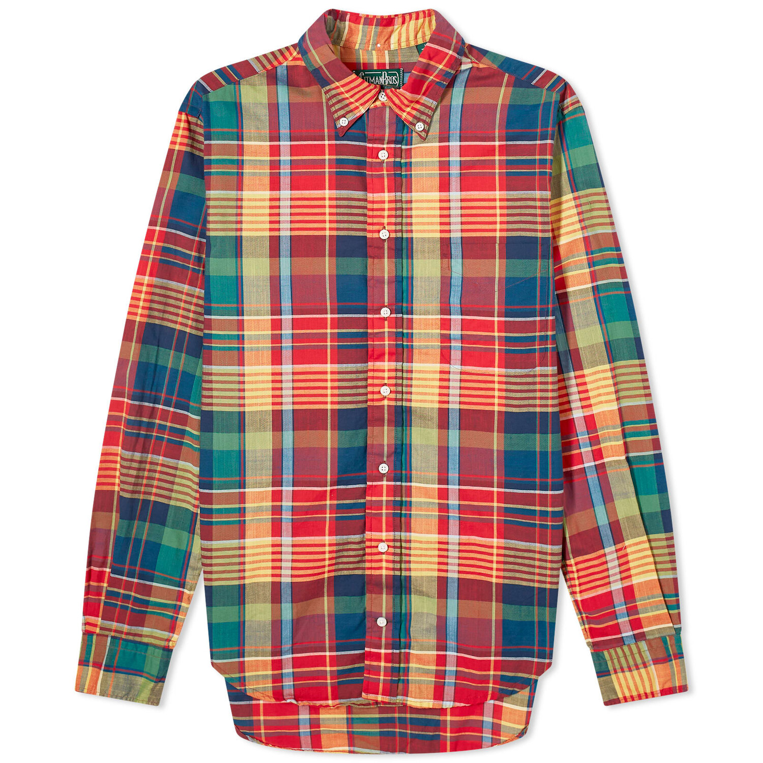 

Рубашка Gitman Vintage Button Down Archive Madras Shirt, красный