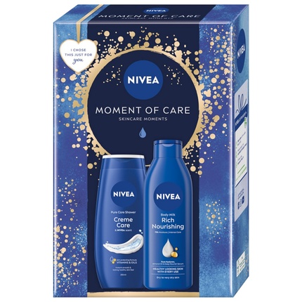 

Moment Of Care Cream Care Гель для душа 250 мл Насыщенное питательное молочко для тела 250 мл Niveaset