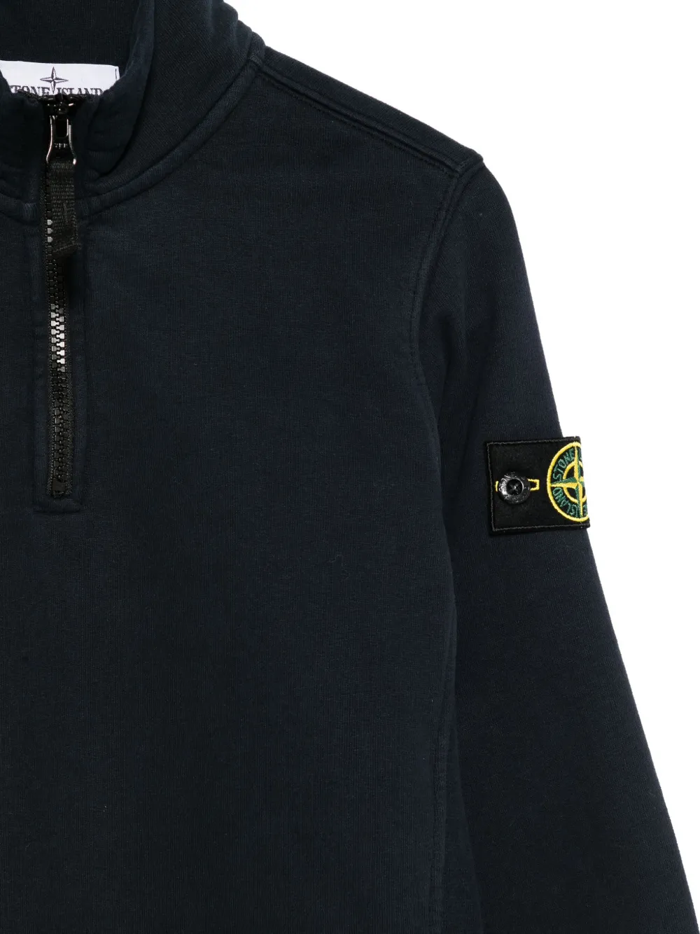 Толстовка с воротником на молнии и нашивкой Compass Stone Island Junior, синий — фото 3