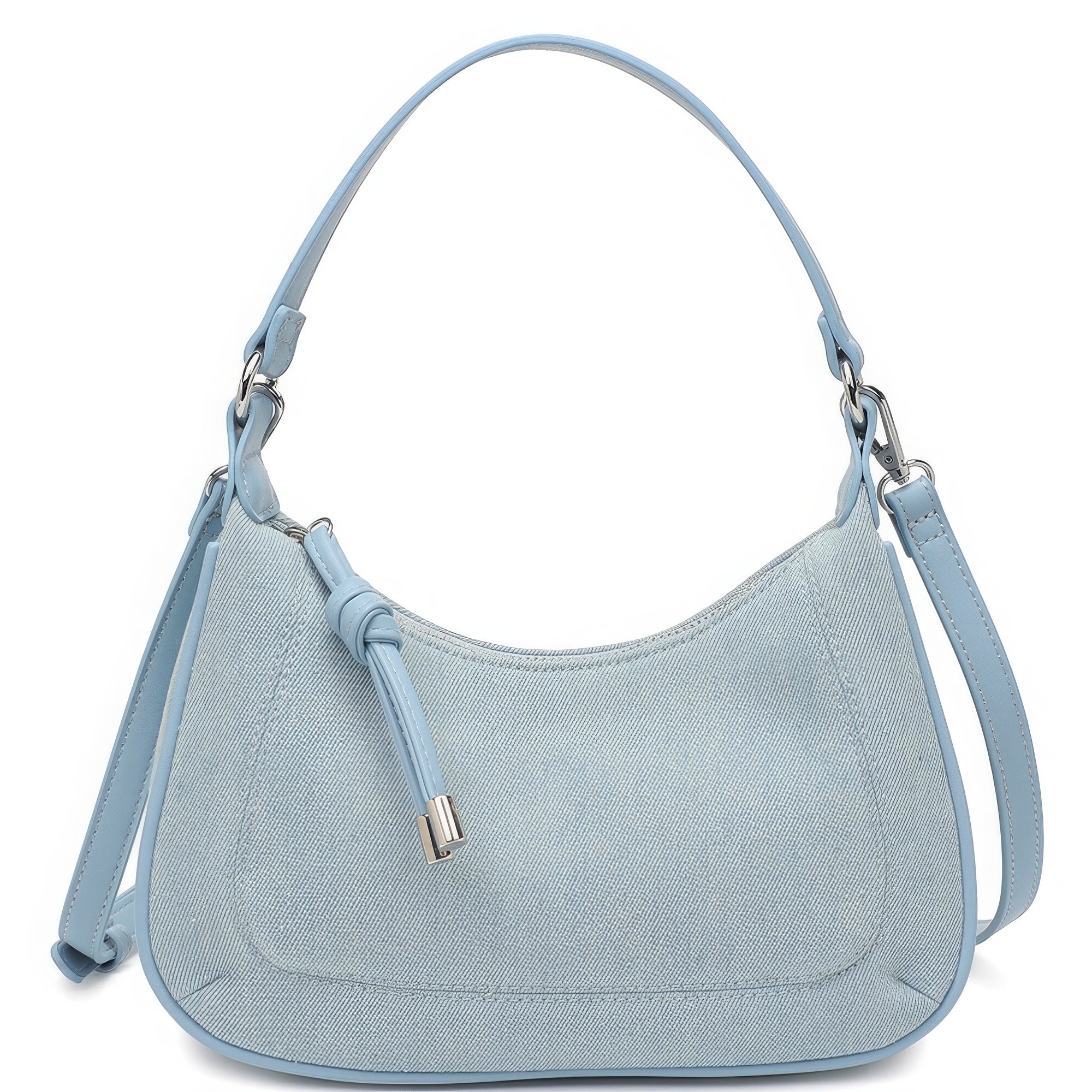 

FASHNZFAB женская модная джинсовая фактурная сумка через плечо, цвет light denim