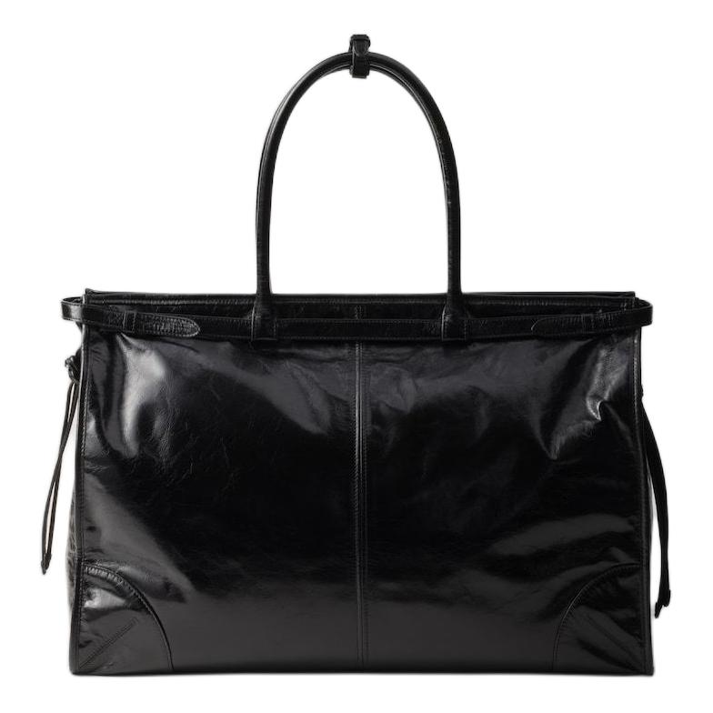 PRADA Сумка-шоппер Bonnie Leather, мужская сумка через плечо, черная — фото 3
