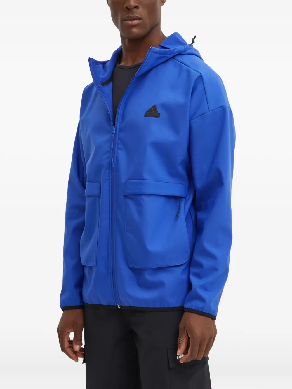 

Толстовка на молнии с длинными рукавами adidas, синий