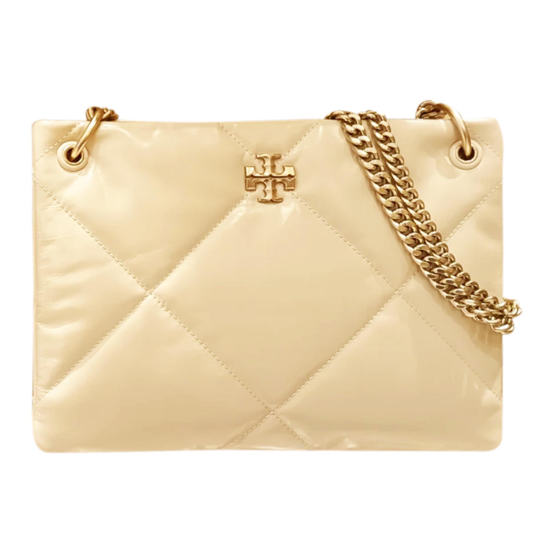 

Маленькая сумка Kira Diamond Quilt через плечо цвета Vanilla Soft Serve TORY BURCH, Set (Bag+Dust Bag)