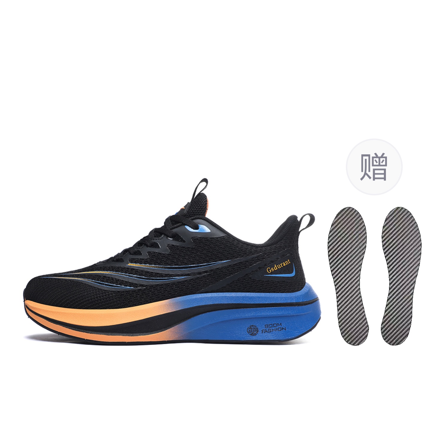 

Амортизация, ударопрочность, устойчивость к истиранию, дышащие, противоскользящие кроссовки Low top Unisex GAISIDULANTE, черный[Comes with Full-Length Carbon Plate]