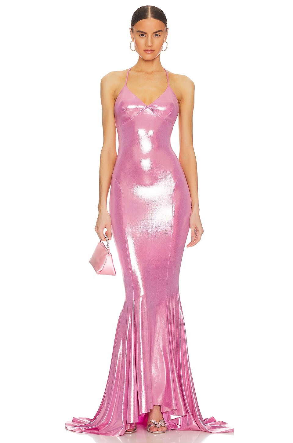 

Платье Norma Kamali Mermaid Fishtail Gown, цвет Candy Pink