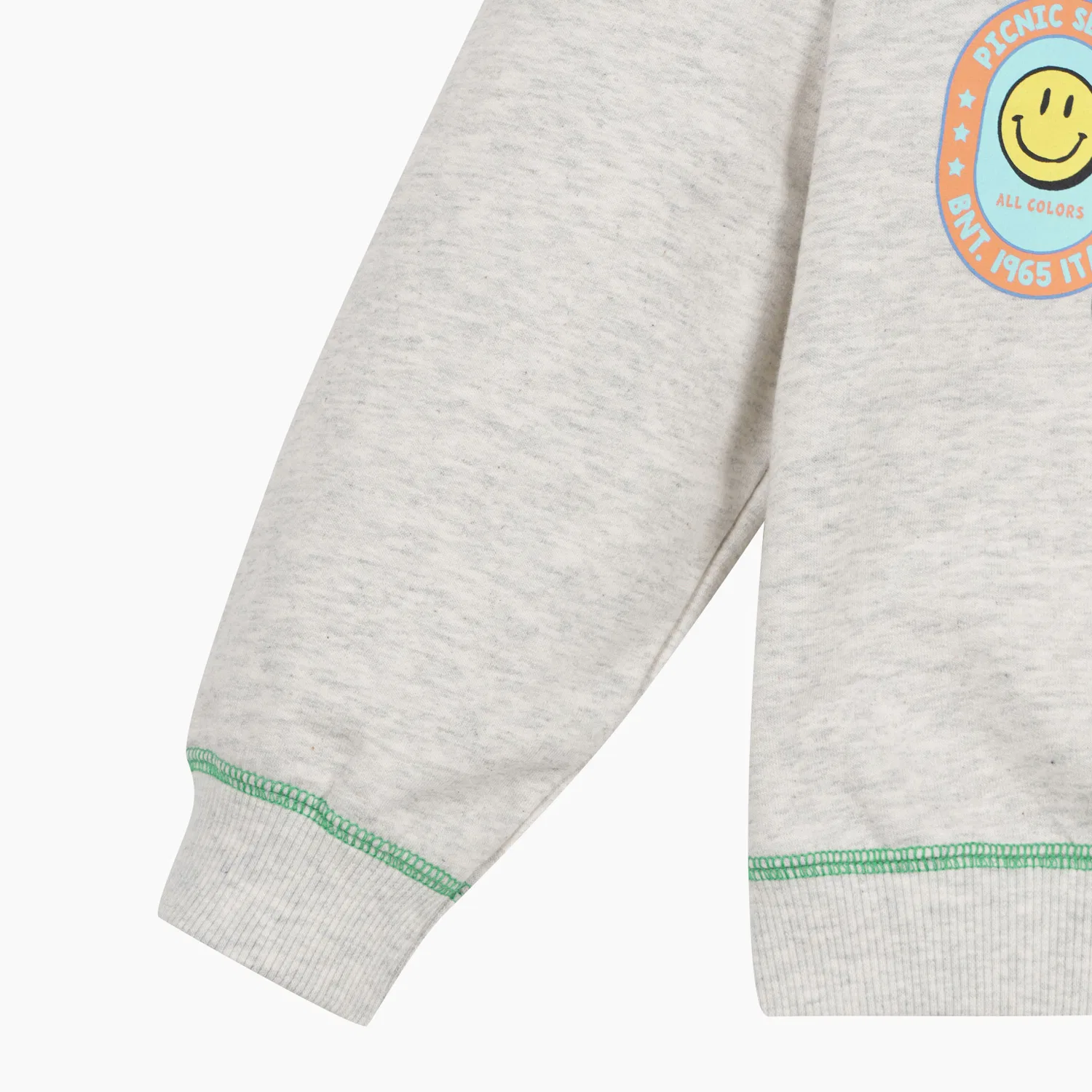 Детский свитшот Unique Patch, овсяный, от Benetton Kids — фото 4