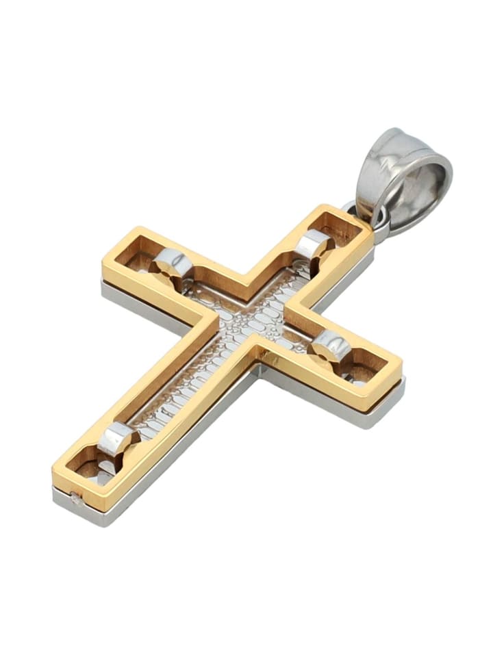 

Adeliás Кулон унисекс - крест из нержавеющей стали серебристого цвета