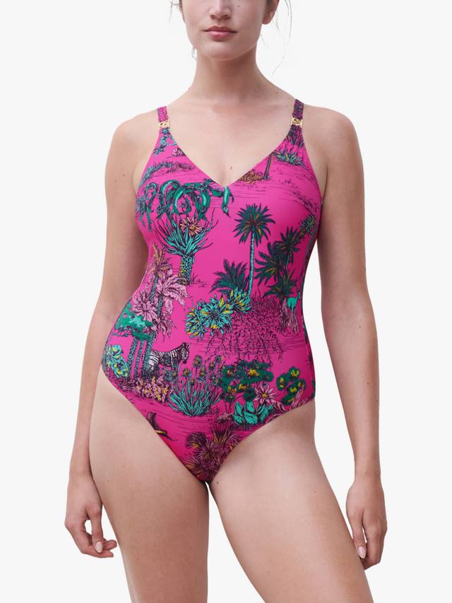 

Sauvage Non Wired Plunge купальник Chantelle, Pink Jungle