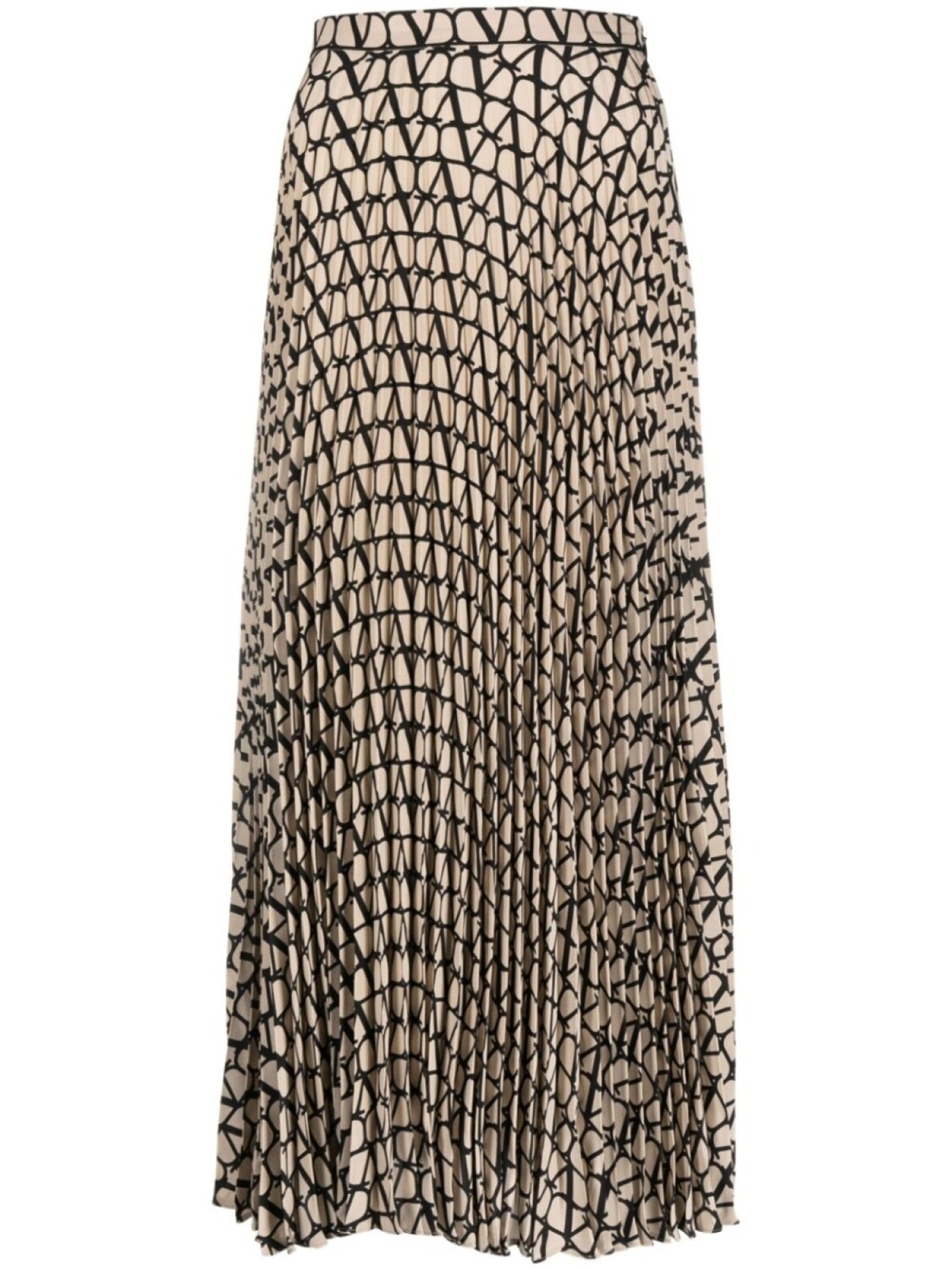 

Valentino Garavani шелковая юбка с узором Toile Iconographe, нейтральный цвет