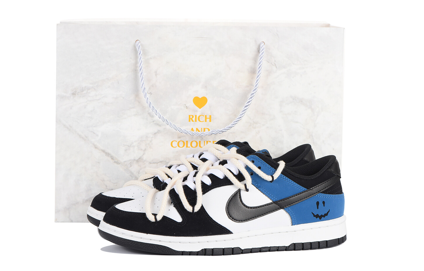 

Кроссовки Nike Dunk Skateboarding Shoes Men Low-top Black, синий