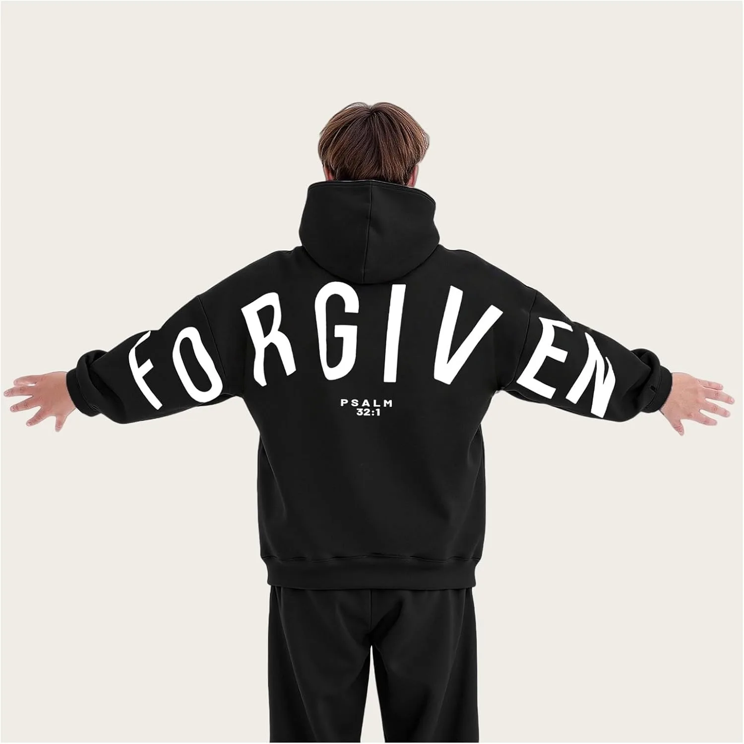 Толстовка Forgiven с принтом и карманом — фото 3