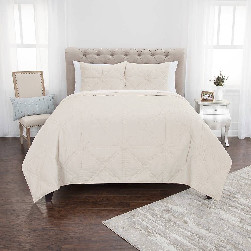 

Комплект однотонных одеял Rizzy Home Maddux Place Simpson, цвет Natural