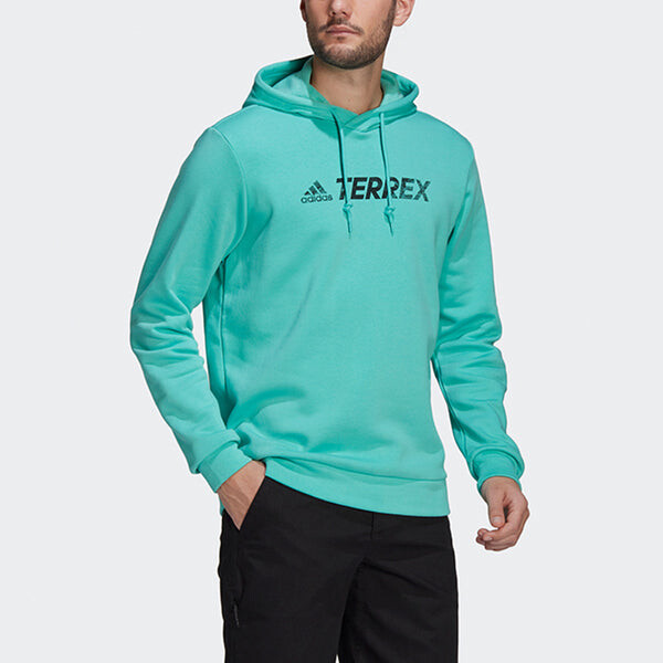 Толстовка adidas Terrex Casual Sports hooded Pullover Green, зеленый — фото 3