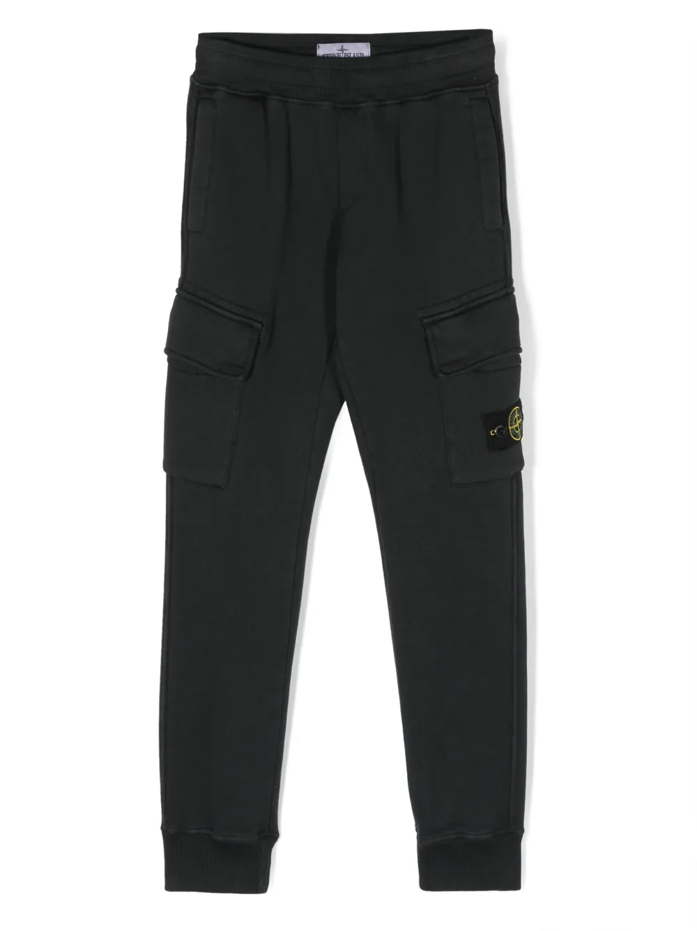 

Зауженные брюки с нашивкой Compass Stone Island Junior, черный