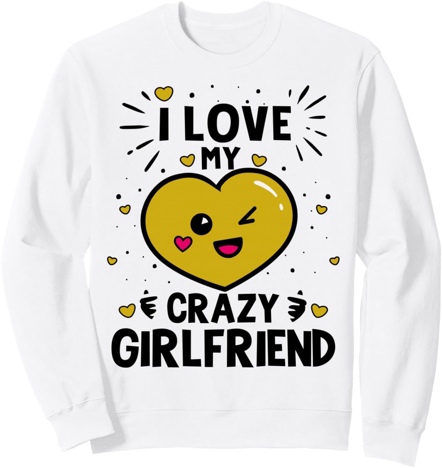 

Забавный подарок на День святого Валентина: толстовка «Я люблю свою сумасшедшую девушку» Valentine Funny Gift Co., Ltd., белый