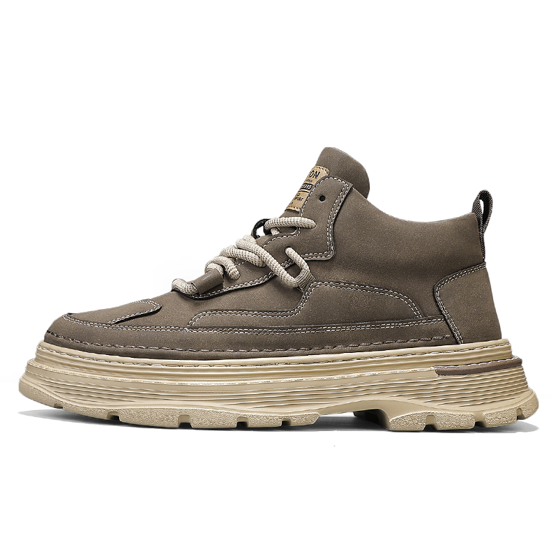 

YEARCON Мужские повседневные туфли мужские низкие коричневые черные каштаново-коричневые, цвет Chestnut Brown