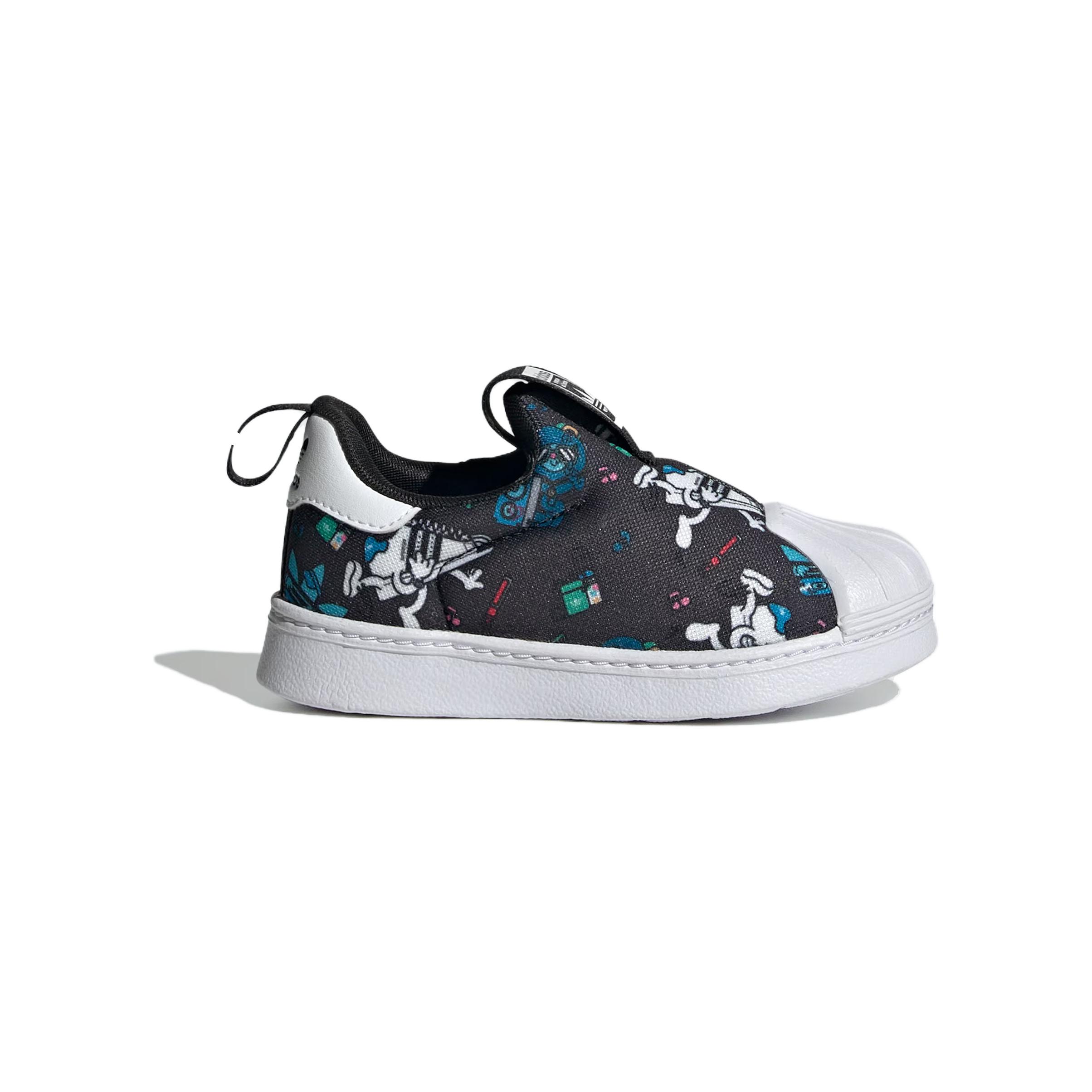 Кроссовки низкие SUPERSTAR 360 для малышей Adidas Originals, черно-белые — фото 2