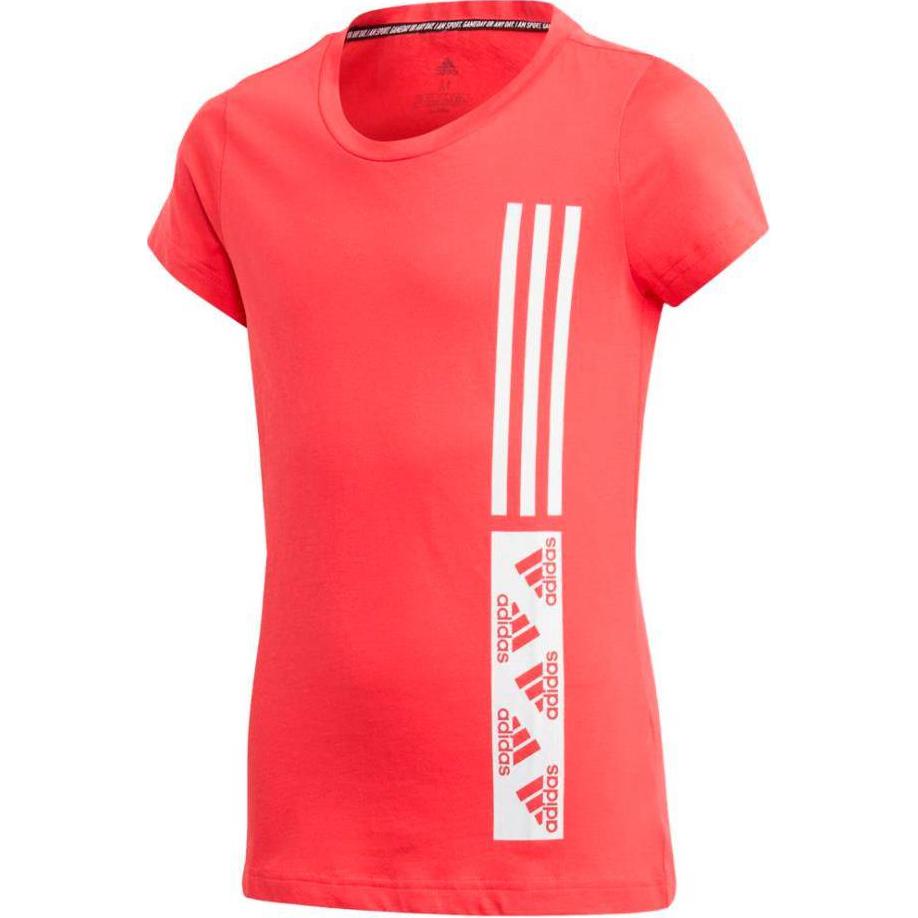 Футболка Adidas JG DMH Unisex Core Pink/White — фото 2