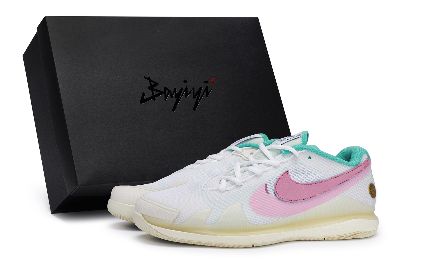 

Nike Кроссовки Air Zoom Vapor Pro унисекс низкие розово-белые, цвет White Pink