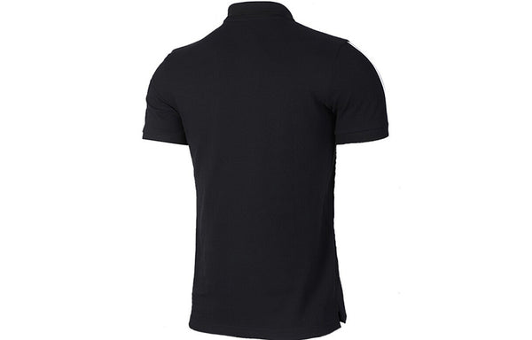 Футболка casual sports breathable short sleeve polo shirt black Adidas, черный — фото 2