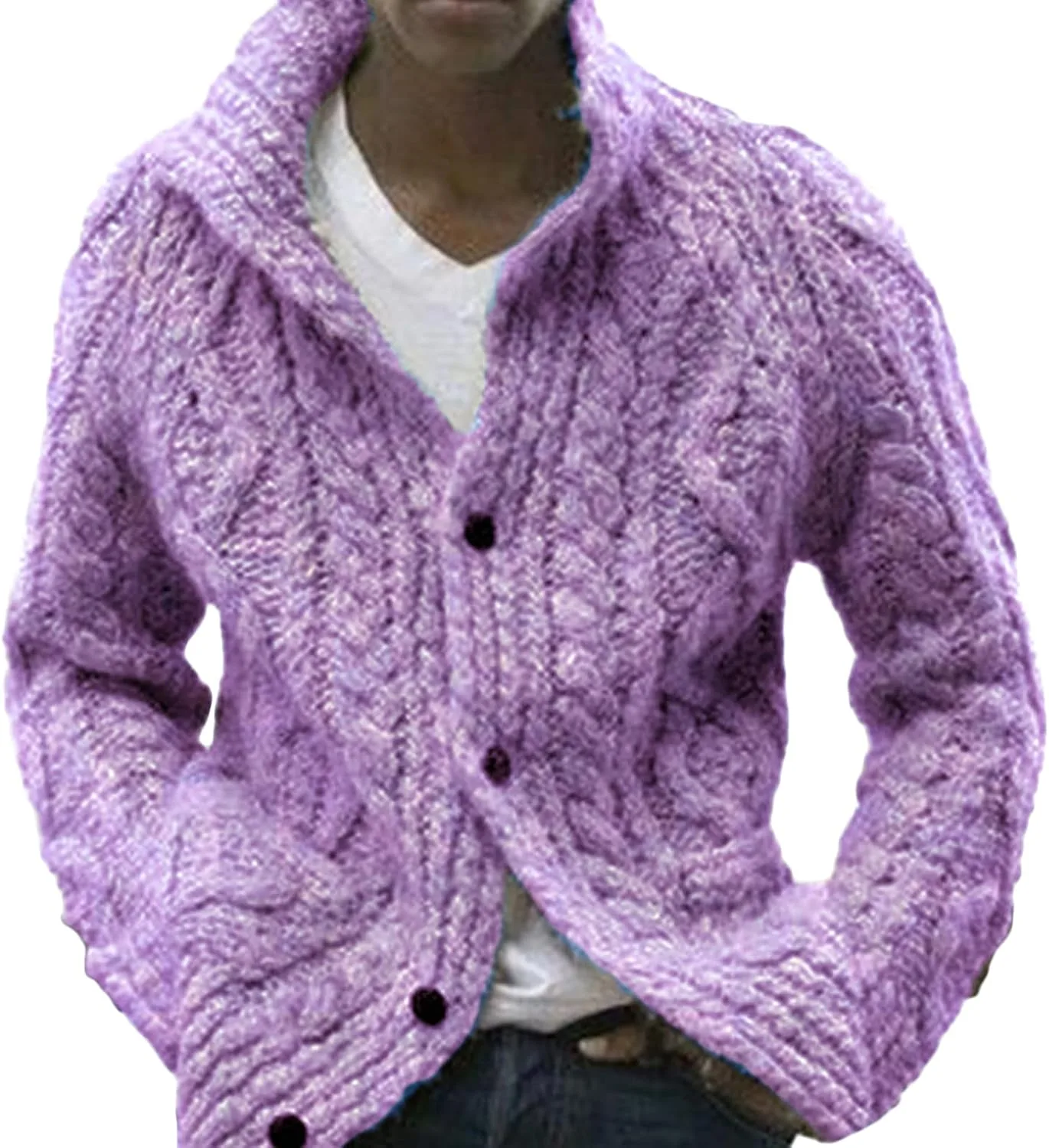 

Мужской кардиган Kaxiya2021 с воротником-шалью, свободный, на пуговицах, зимний, объемный, теплый, с длинными рукавами