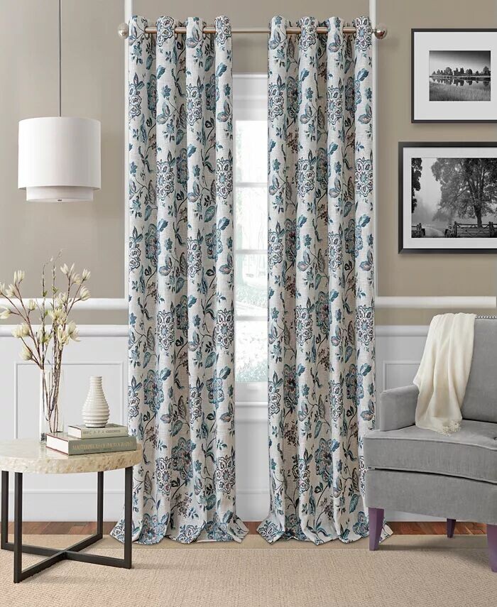 

Оконная штора Sorrento Blackout Linen 52 x 95 дюймов Elrene, белый
