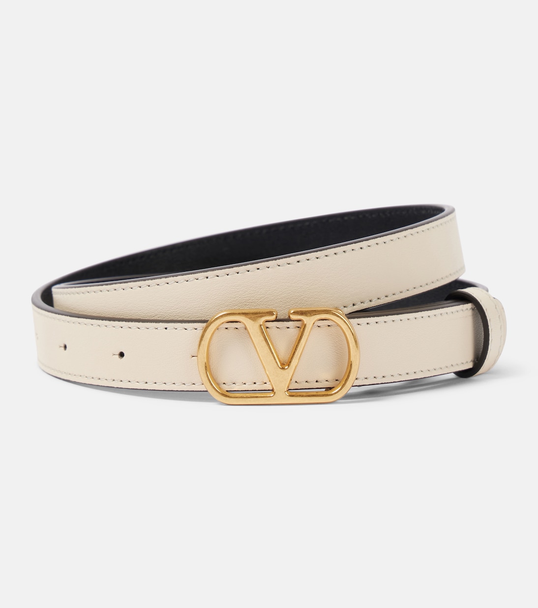 

Кожаный ремень VLogo Signature Valentino Garavani, Butter White