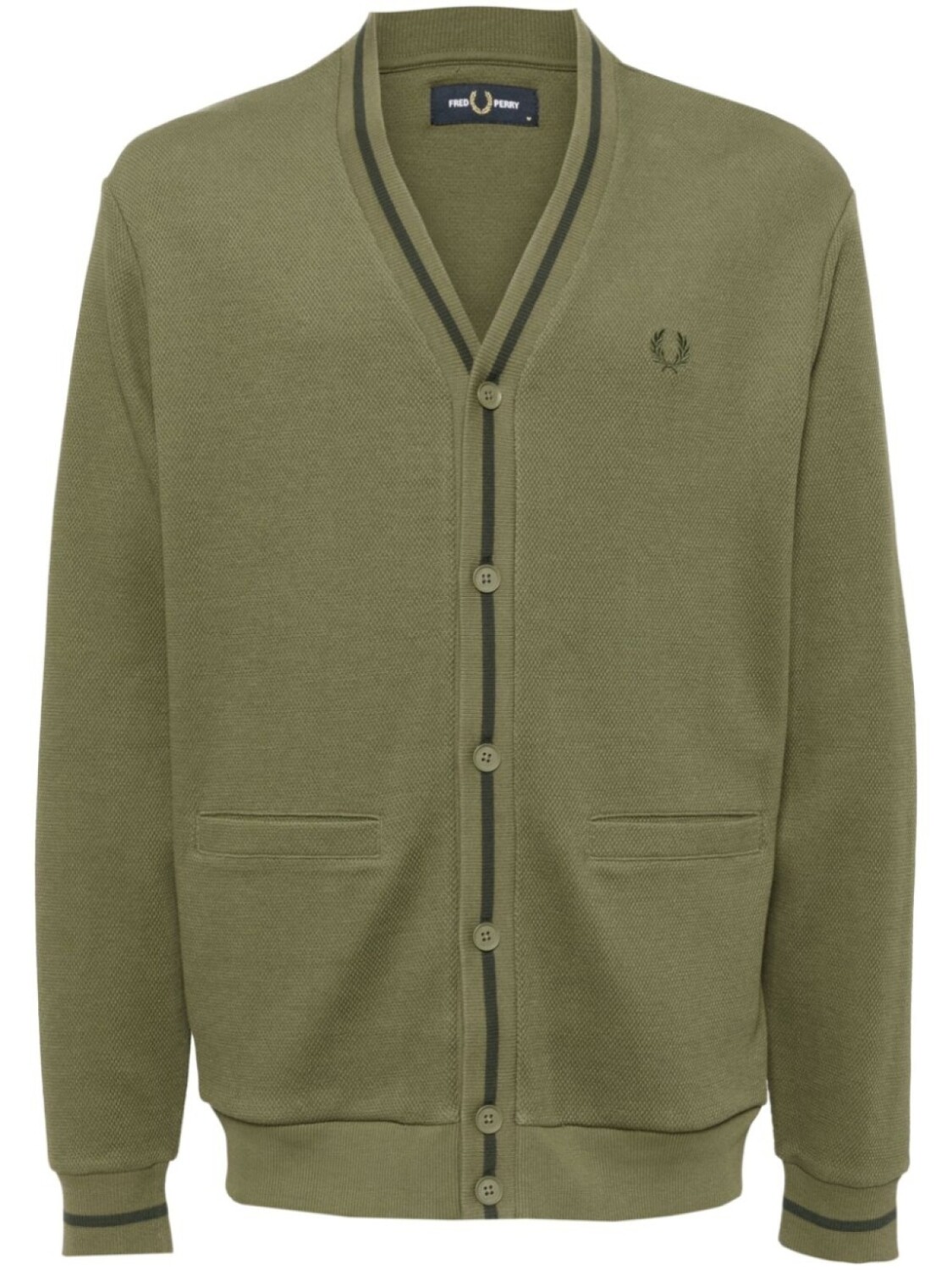 

Fred Perry кардиган на пуговицах с вышитым логотипом, зеленый