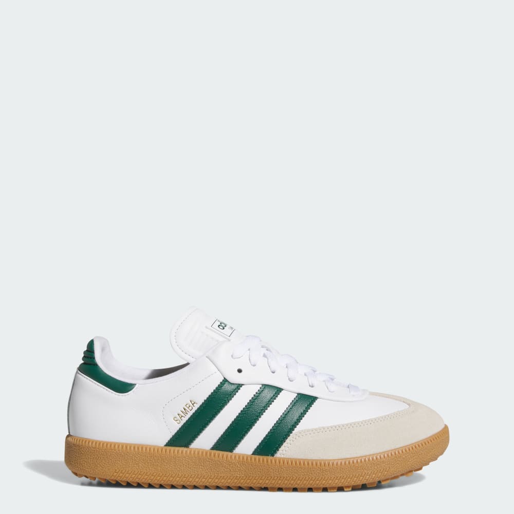 

Кроссовки Adidas Samba Spikeless Golf Shoes, цвет Cloud White/Collegiate Green/Gum