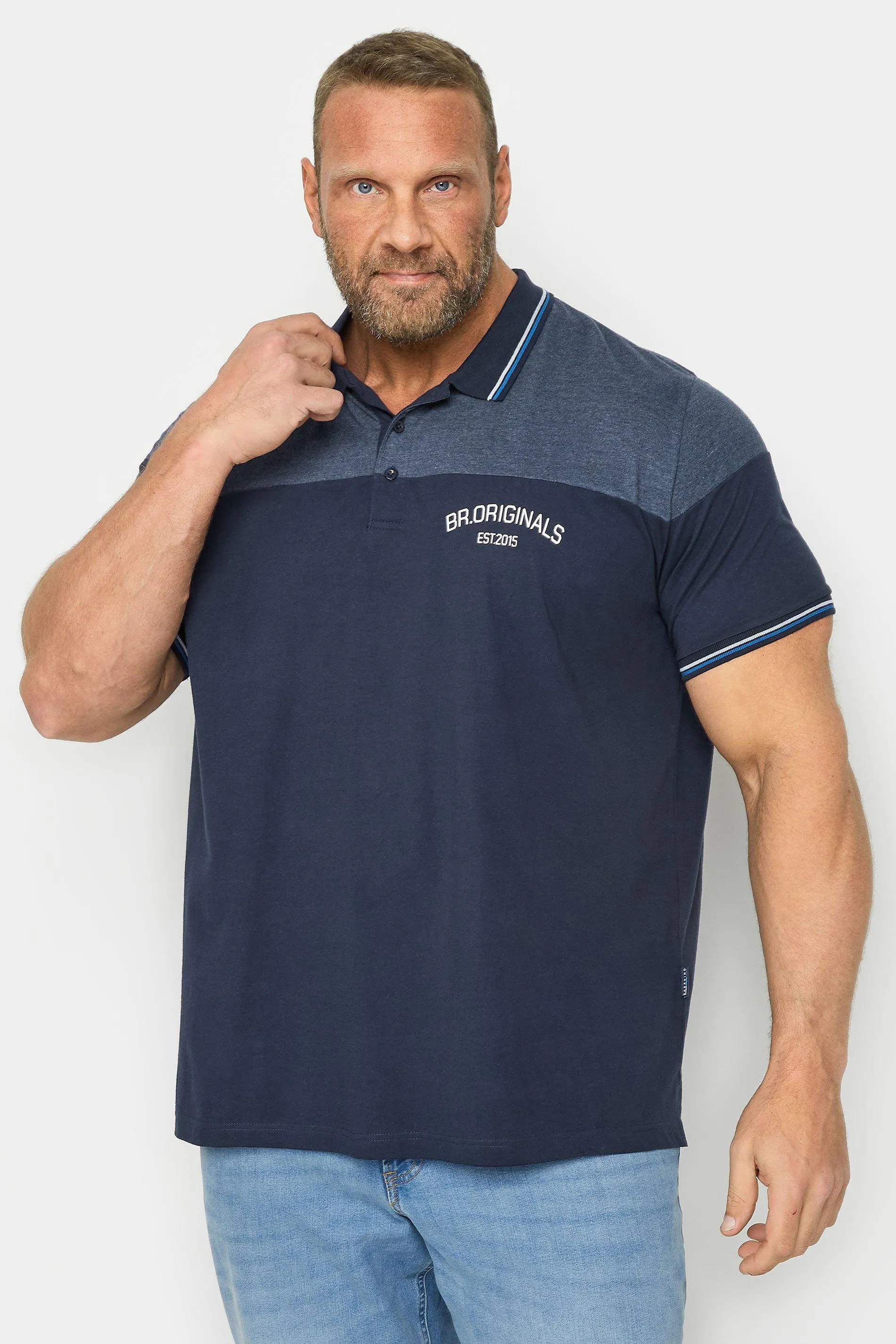 

Рубашка поло кроя и шитья Originals BadRhino, синий
