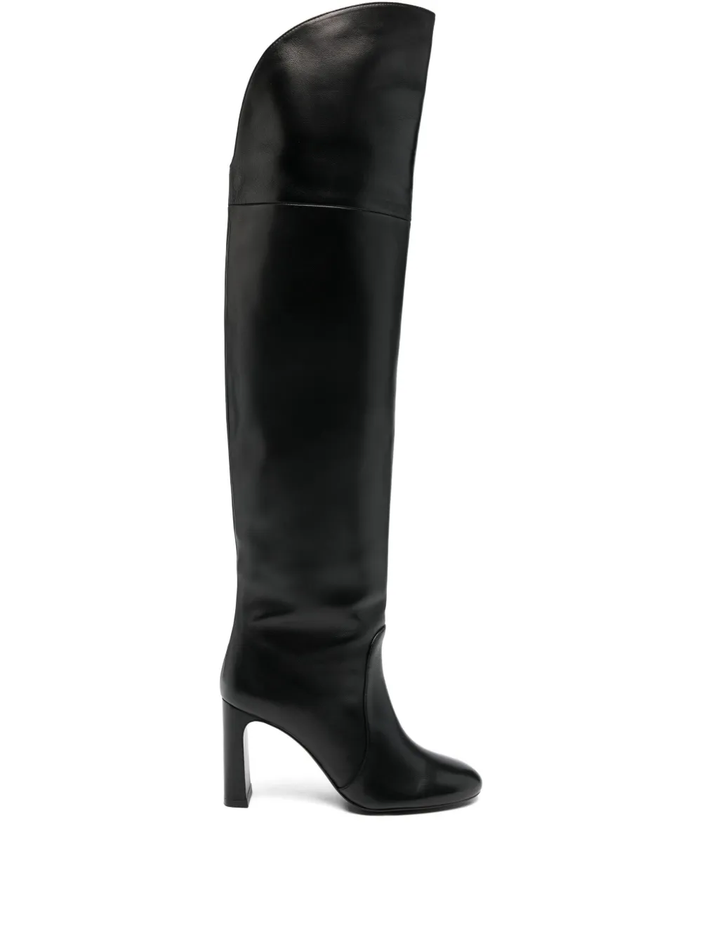 Сапоги-чулки из мягкой кожи выше колена Stuart Weitzman, черный