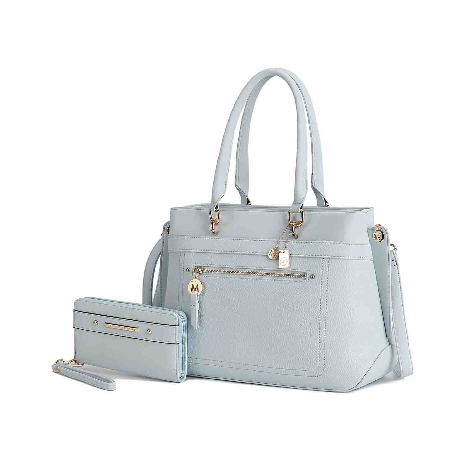 

Женская сумка Gardenia Tote с кошельком из веганской кожи от Mia K MKF Collection By Mia K., светло-голубой, Синий, Женская сумка Gardenia Tote с кошельком из веганской кожи от Mia K MKF Collection By Mia K., светло-голубой