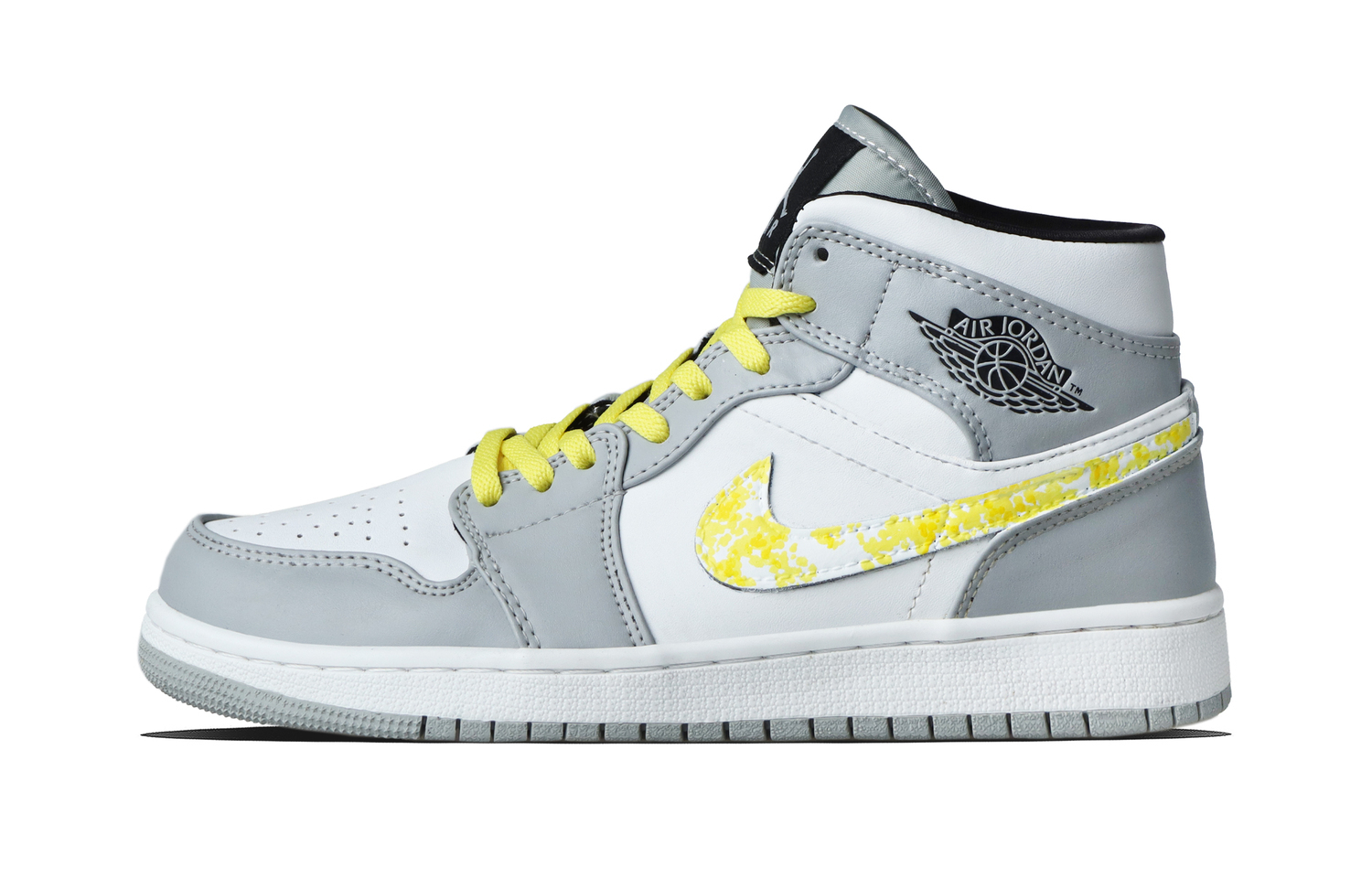 

Jordan Air 1 Gilded Light Synthetic Leather Abrasion Resistant Mid top Vintage Basketball Shoes Unisex Yellow