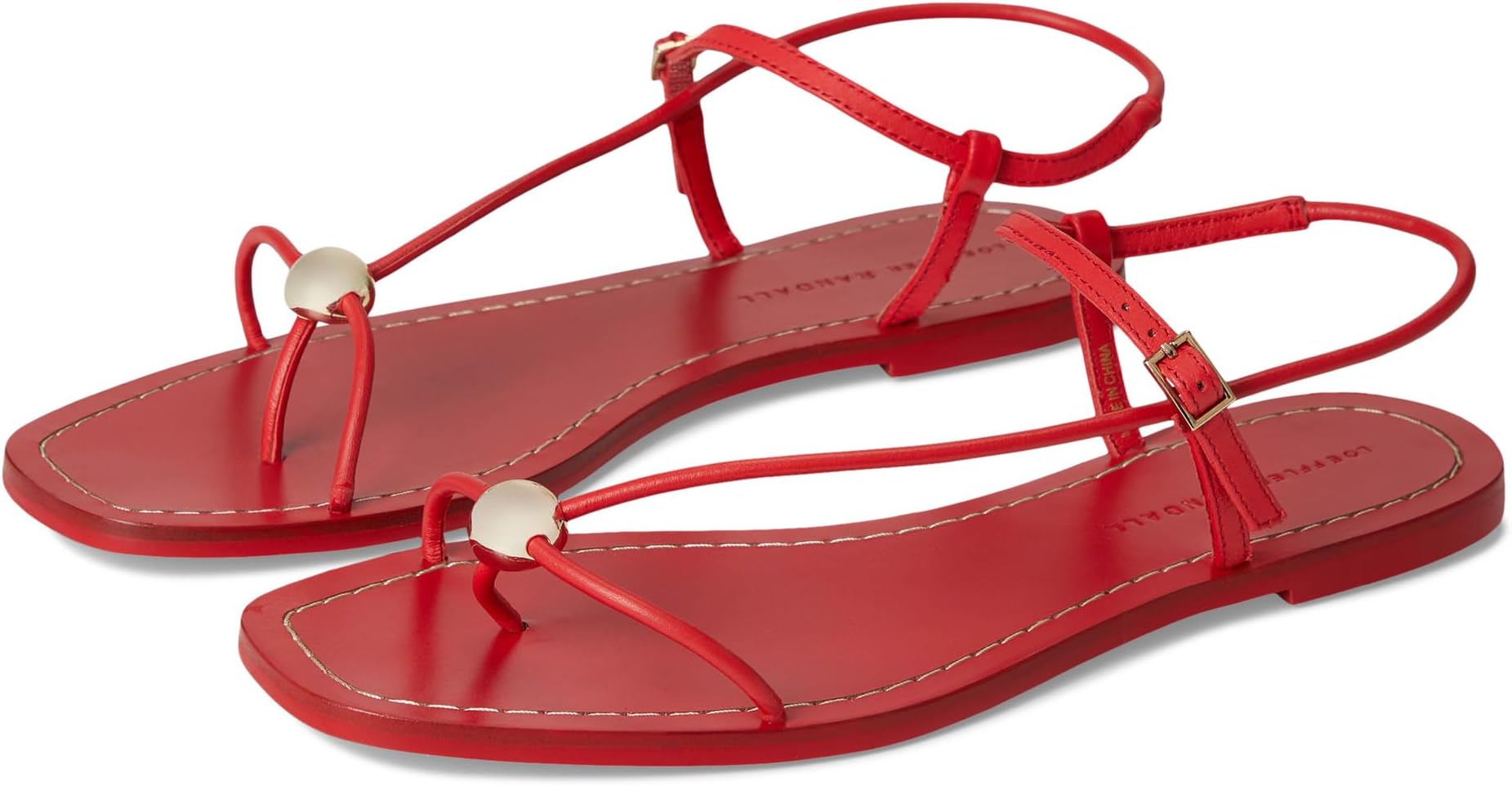 Женские сандалии Lara с ремешками и шариками Loeffler Randall, Red