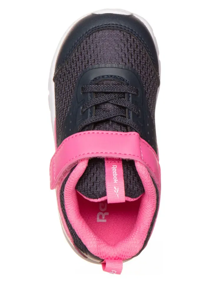 Кроссовки низкие с быстрой шнуровкой Reebok, темно-синий/розовый — фото 4