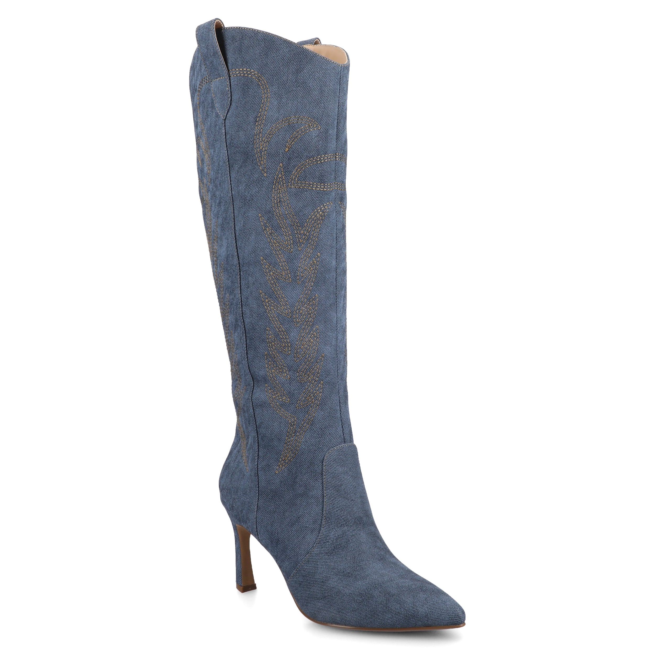 Женские ковбойские сапоги Journee Laramie до колена Journee Collection, Denim