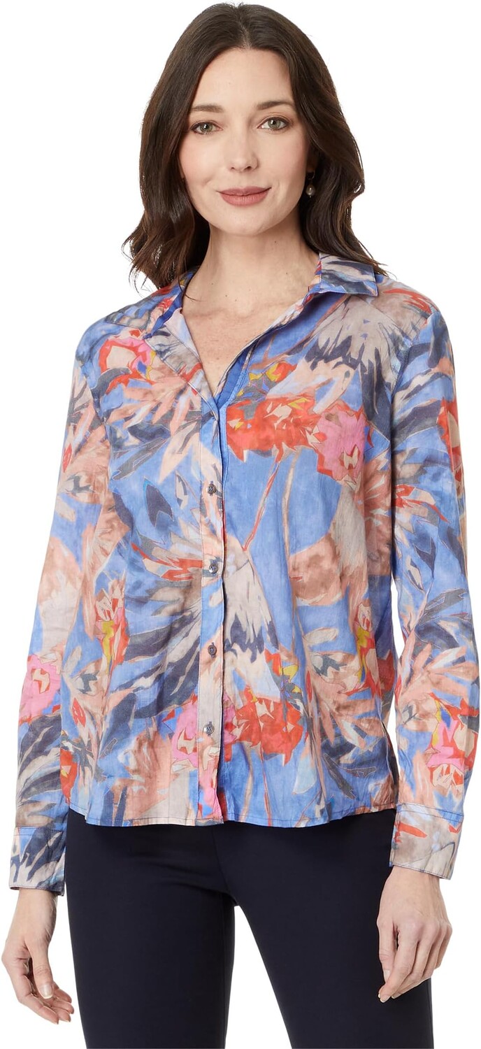 

Рубашка NIC+ZOE Dreamscape Crinkle Shirt, цвет Blue Multi