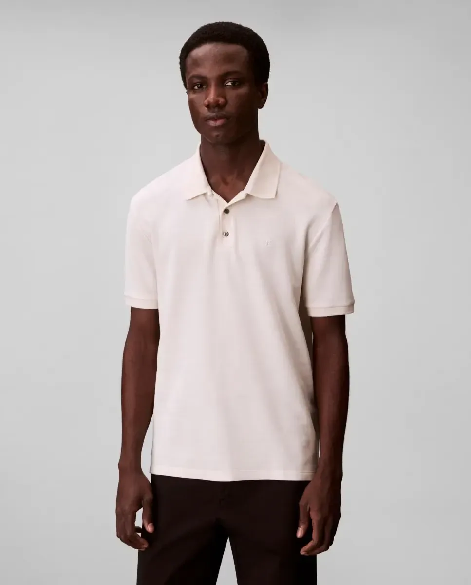 Мужская полосатая футболка в тон Calvin Klein, кремовый