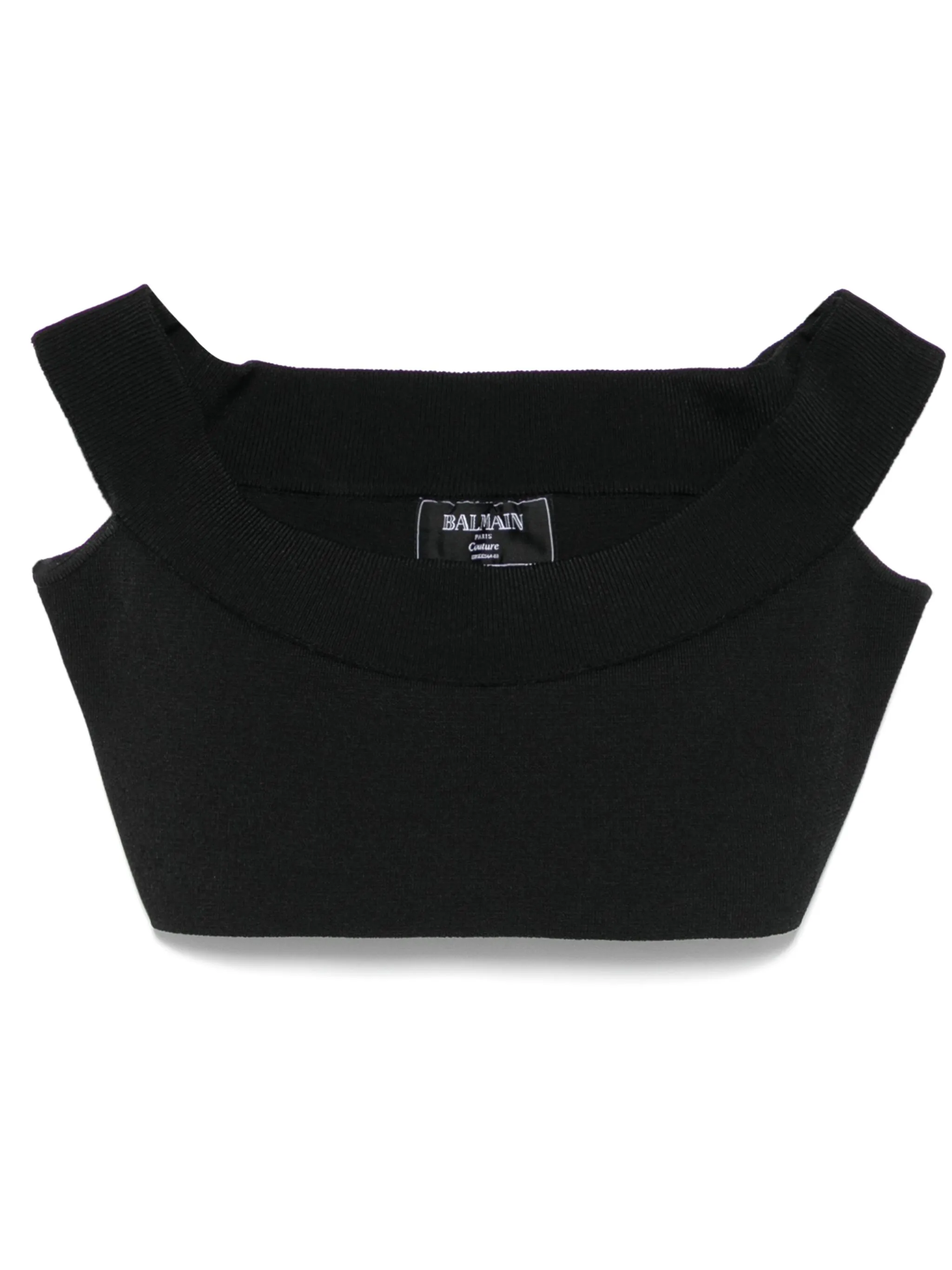 

Укороченный топ Balmain, черный