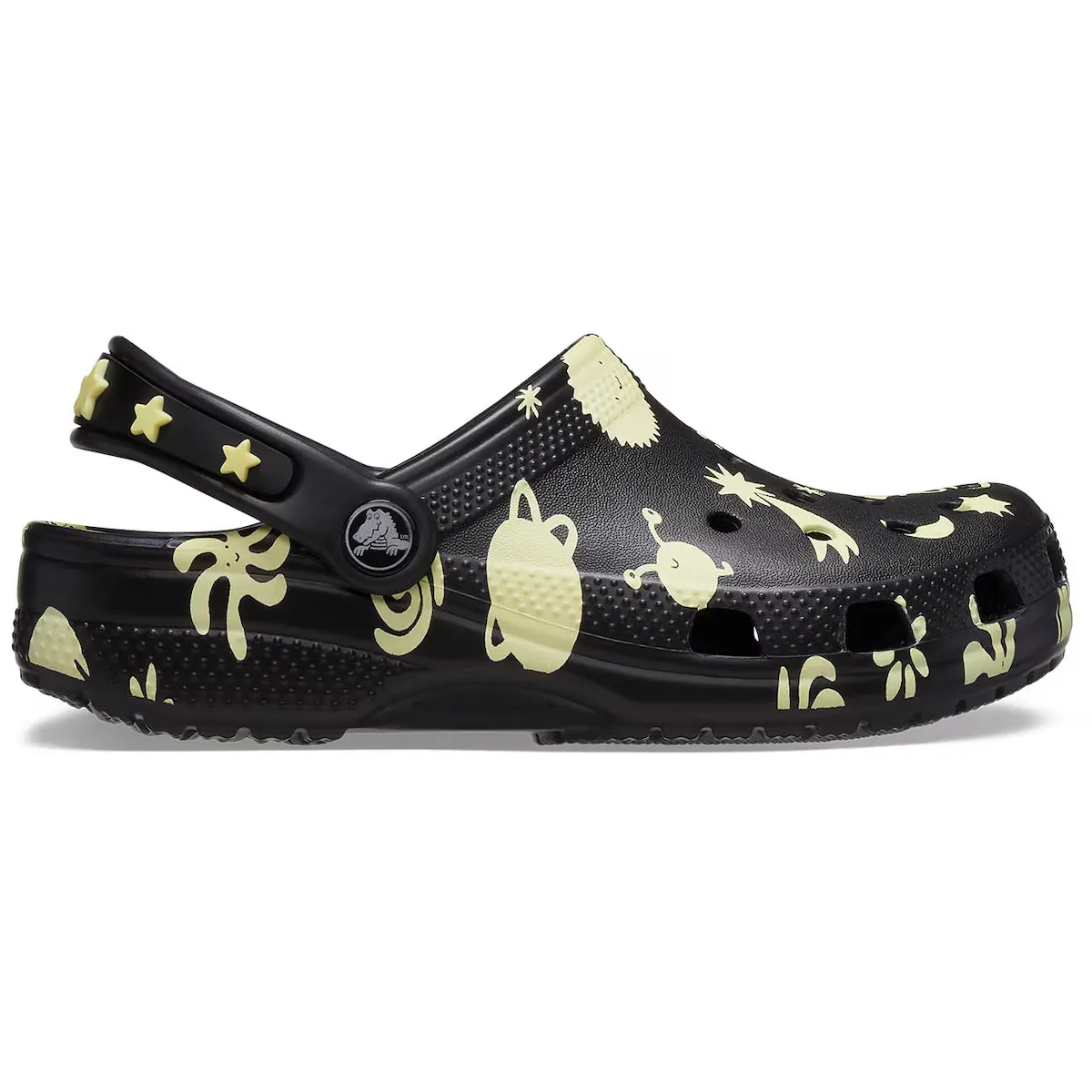 

Классические светящиеся космические сабо K Crocs Kids Clogs, черный