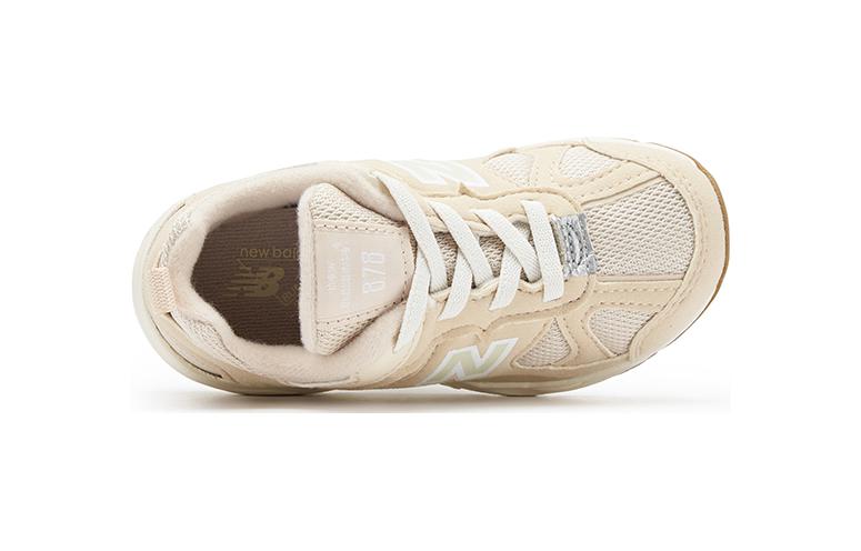NB 878 Амортизирующие Износостойкие Низкие Ботиночки для Малышей Бежевый Белый Коричневый Новорожденные и Малыши New Balance, Цвет слоновой кости — фото 4