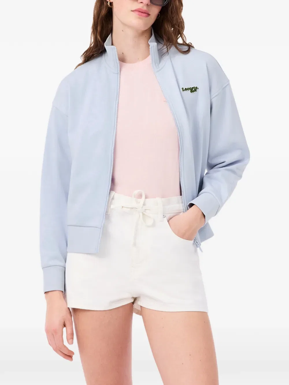 Толстовка Lacoste с молнией, синяя — фото 3