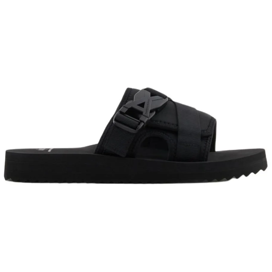 ARMANI EXCHANGE AE Slide Slippers мужские Black — фото 3
