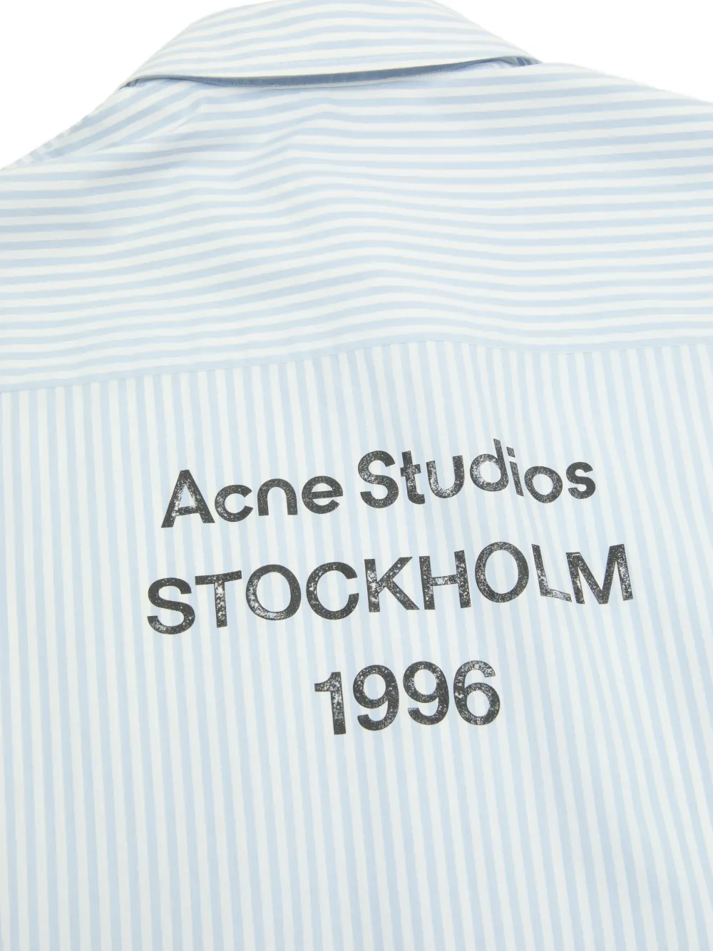 Полосатая рубашка с накладным карманом Acne Studios, белый — фото 4